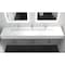 Castello Usa Nile 84-inch Gray Vanity Set with White Top and Chrome Handles CB-MC-84G-CHR-2053-WH - alternate 3